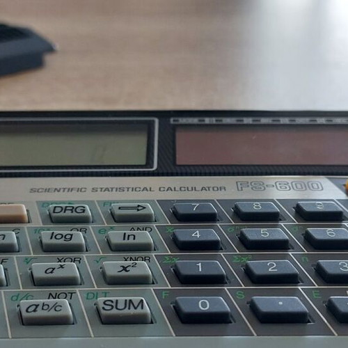 Canon FS-600 scientific statistical calculator vintage like new