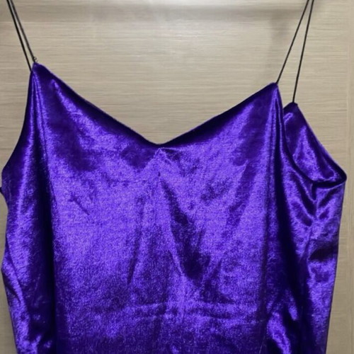 Velvet top purple Pink Woman like new, size M