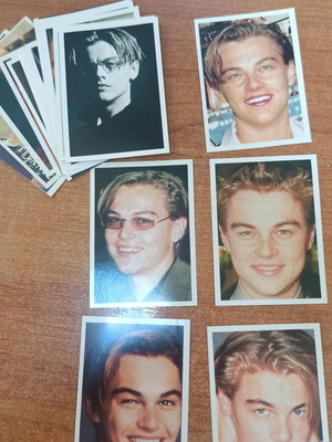 Συλλογή αυτοκόλλητα, τατουάζ και κάρτες Leonardo DiCaprio σαν καινούργια (1998)