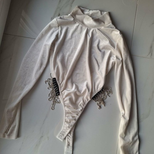 Velvet women's turtleneck like new, beige, size S