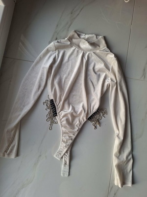 Velvet women's turtleneck like new, beige, size S