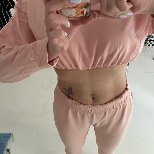 Prince Oliver cotton set new, crop sweatshirt and pants