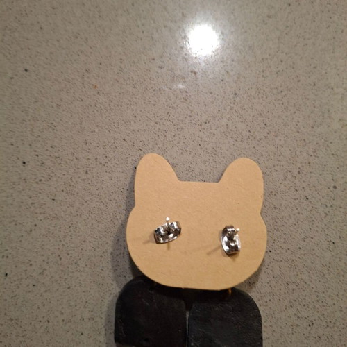 Handmade earrings from polymer clay, black and gold