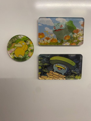 Handmade Pokemon fridge magnets from TCG cards