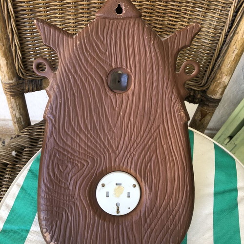 Vintage wall barometer with horse head, plastic PVC