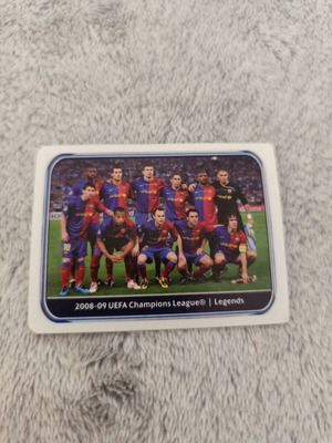 2010 Panini Champions League Barcelona Legends αυτοκόλλητο ομάδας 2008-09 #551 Messi