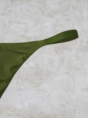 Luna dark olive green string underwear, Large and XLarge