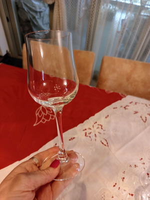 Vintage Tulip Stemmed Glasses set of 6, like new, 20cm
