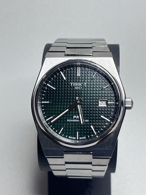 Tissot PRX Powermatic 80 ρολόι με πράσινο καντράν σαν καινούργιο