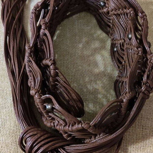 WOVEN LEATHER BELT