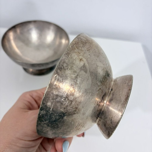 Set of vintage silver-plated brass bowls Elkington & Co