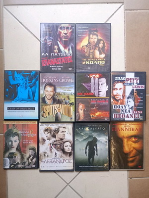 10 used DVD movies with subtitles, pack