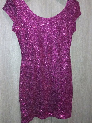 H&M pink dress new, slim fit, short sleeves party size 40