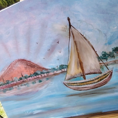 Oil Painting Landscape on Canvas 40 x 70 new