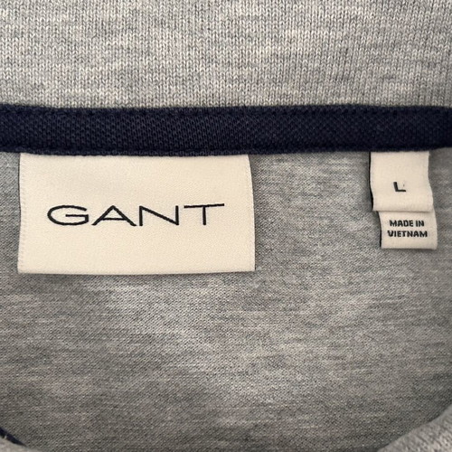 Gant Men Contrast Pique Polo Shirt L like new, gray