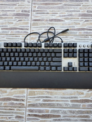 Mechanical computer keyboard used, illuminated