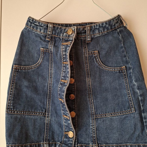 Stradivarius denim skirt like new, blue, size XS
