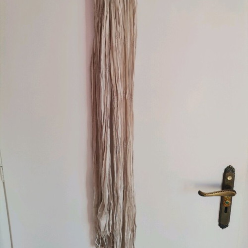 Women's scarf used, beige, also suitable as a shawl