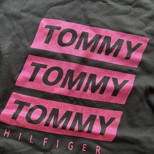 Tommy Hilfiger T-shirt like new, black and pink, size XS