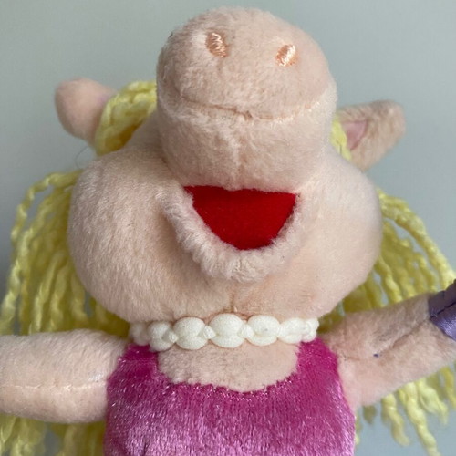 Miss Piggy Muppet plush toy 2006 used, soft 21-22 cm