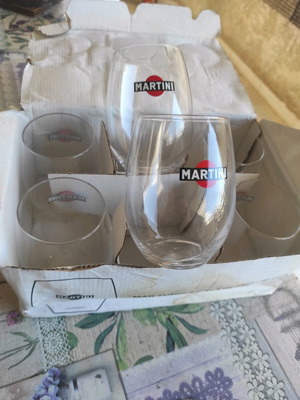 Martini σπάνια ποτήρια Mar Tumbler 440ml καινούρια, σετ 6