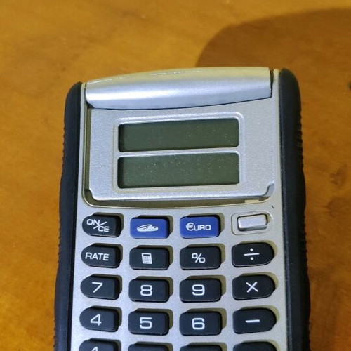 Calculator used pocket calculator