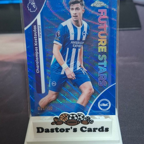2025-26 Topps Chrome Premier League Charalampos Kostoulas Blue #50