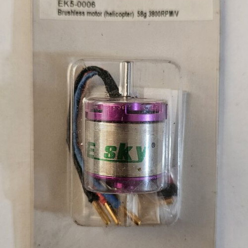 E-Sky EK5-0006 Brushless Motor 3800KV 58g like new for RC Helicopter