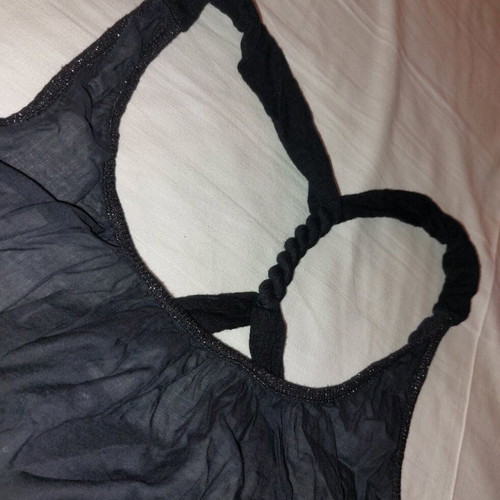 Black blouse used, size S, slightly transparent