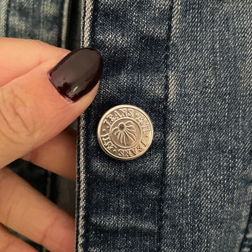 Esti jean jacket like new, size L, blue