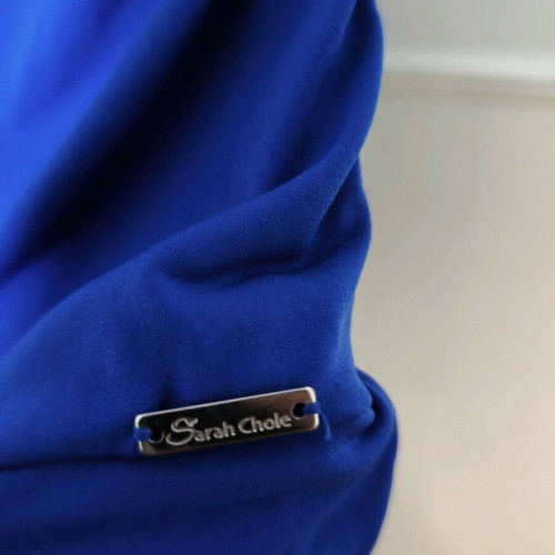 Sarah Chole blue draped blouse like new, small-medium