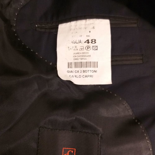 Men's navy blazer jacket size 48 Italian tailoring