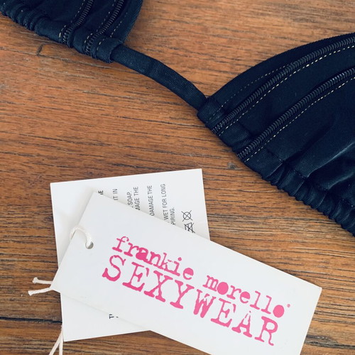 Frankie Morello Bikini new, black, medium top and small bottom