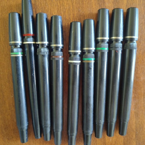 Skribent vintage rapidographs used, set with spare parts
