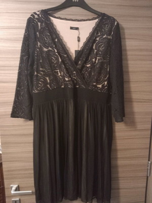 M&Co dress new black lace and tulle details