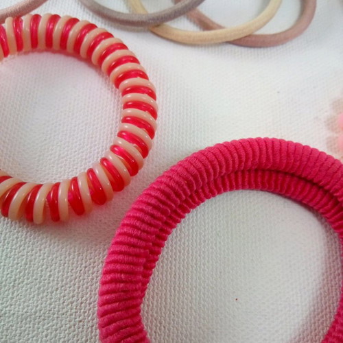 Hair accessory elastics pack all together