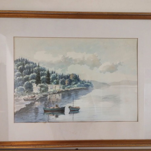 Painting Kerkyra Landscape Watercolor used