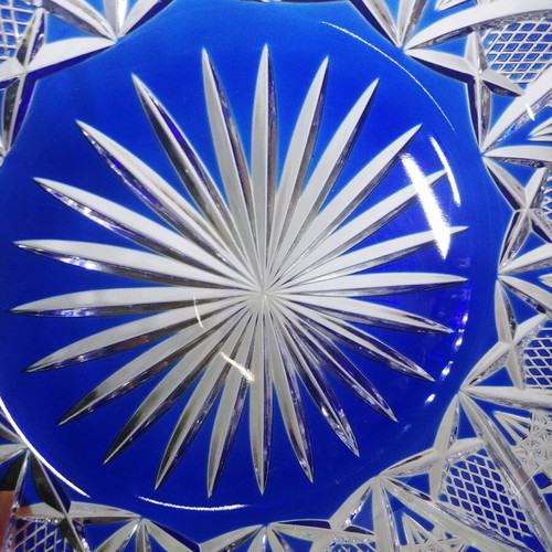 Nachtmann Rom Bleikristall blue bowl, new, Germany 50s