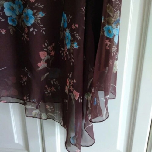 Anna Riska skirt new, floral chiffon with satin lining, size XL