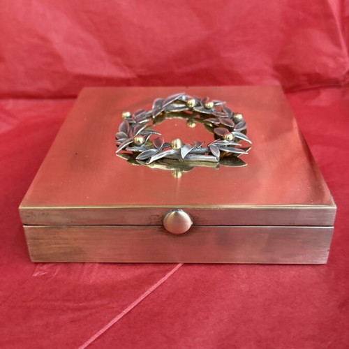 Zolotas brass box used, 13x13x3 cm