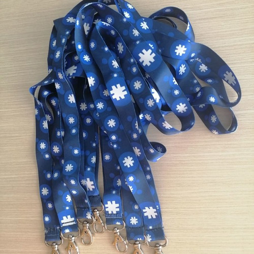 Lanyards for conference badge new, pack of 7, 70 cm