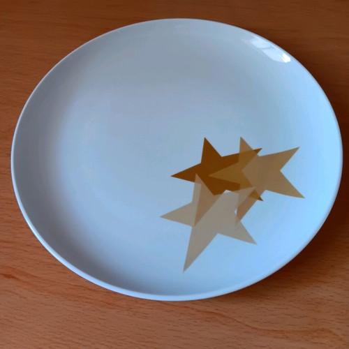 Ceramic Christmas platter with spatula like new