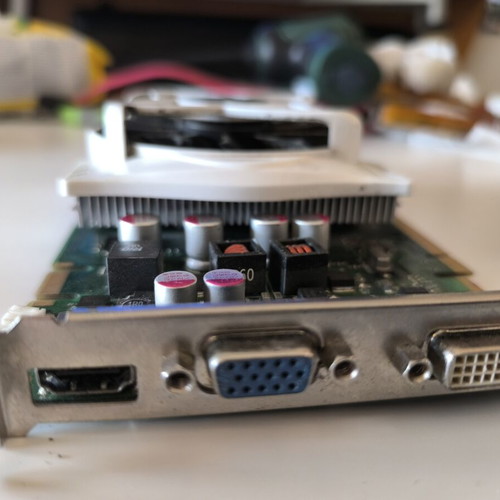 NVIDIA GeForce GTS 250 Twintech Green Edition graphics card used, 1GB GDDR3