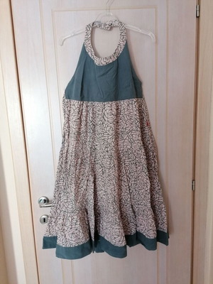Laga cotton dress size L like new, gray and beige