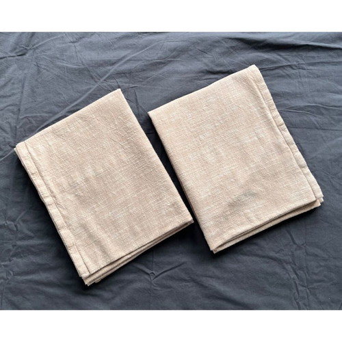Set of 2 dark beige decorative pillowcases 70 x 80 cm like new