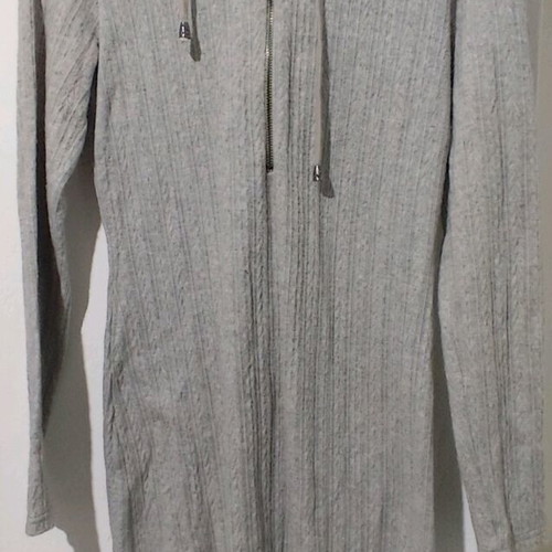 Gray long-sleeve Paranoia dress like new with hood drawstring size M