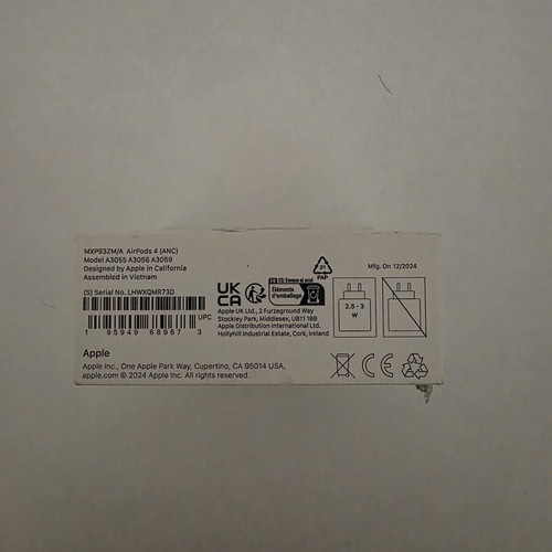 Apple AirPods 4 with ANC wireless earbuds