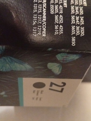 HP Ink No 27 New Expired