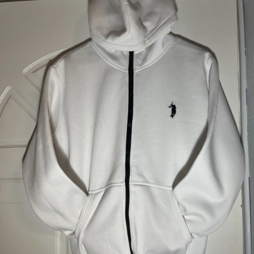 Polo white cardigan like new, very warm, size XL