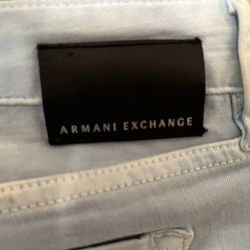 Armani A/X Exchange light blue bleached denim jeans, size 6